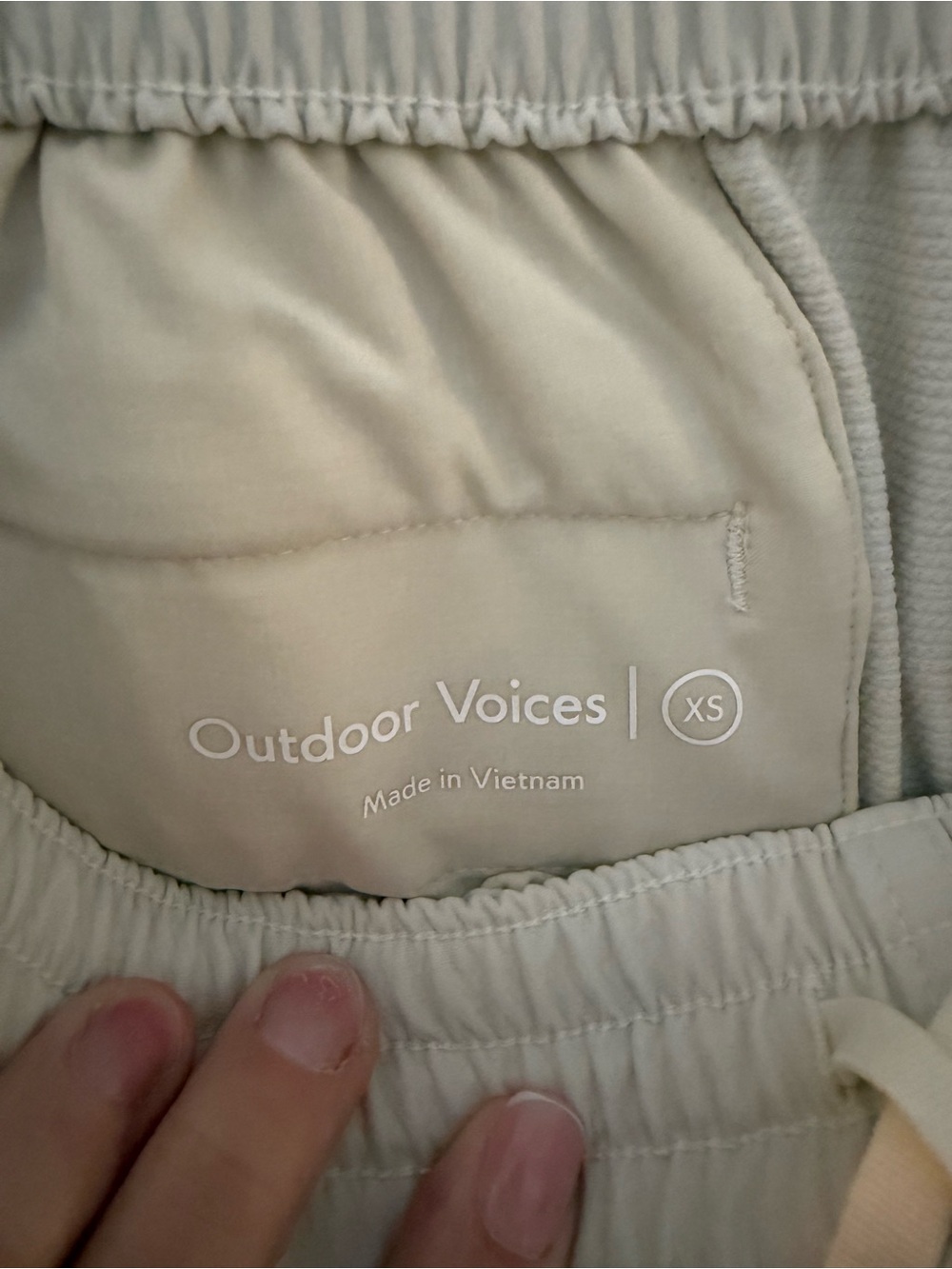 Outdoor Voices Women’s Cream Elastic-Waist Sweatpants